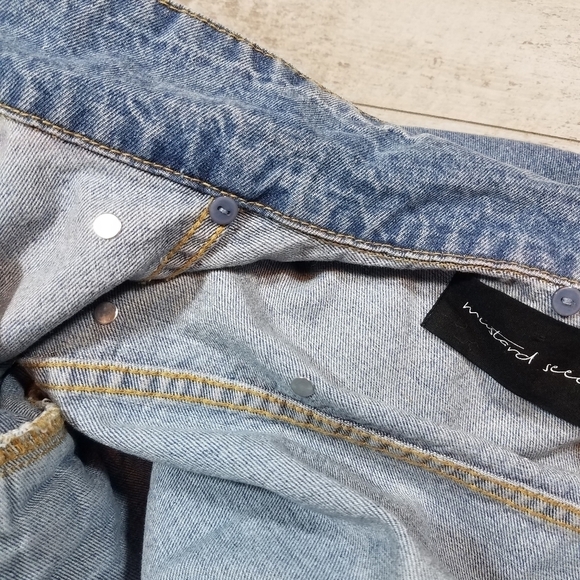 Mustard Seed Studded Denim Jean Jacket Small - Picture 4 of 7
